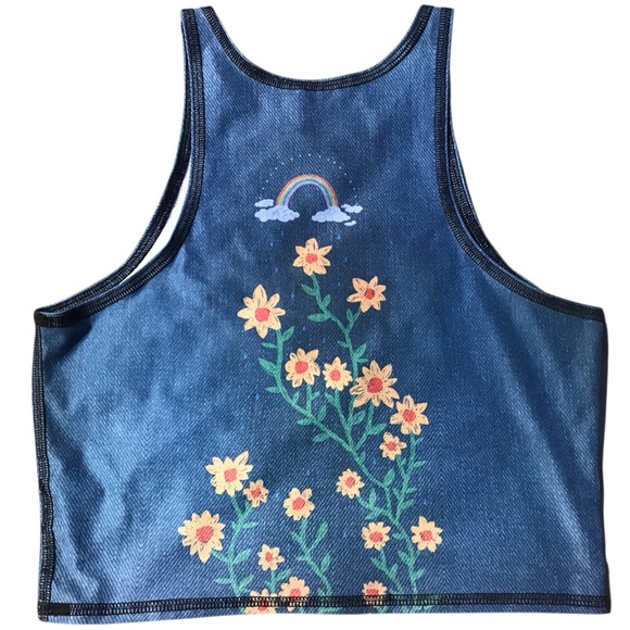 Teeki Blue Floral Tank Top - Picture 5 of 7